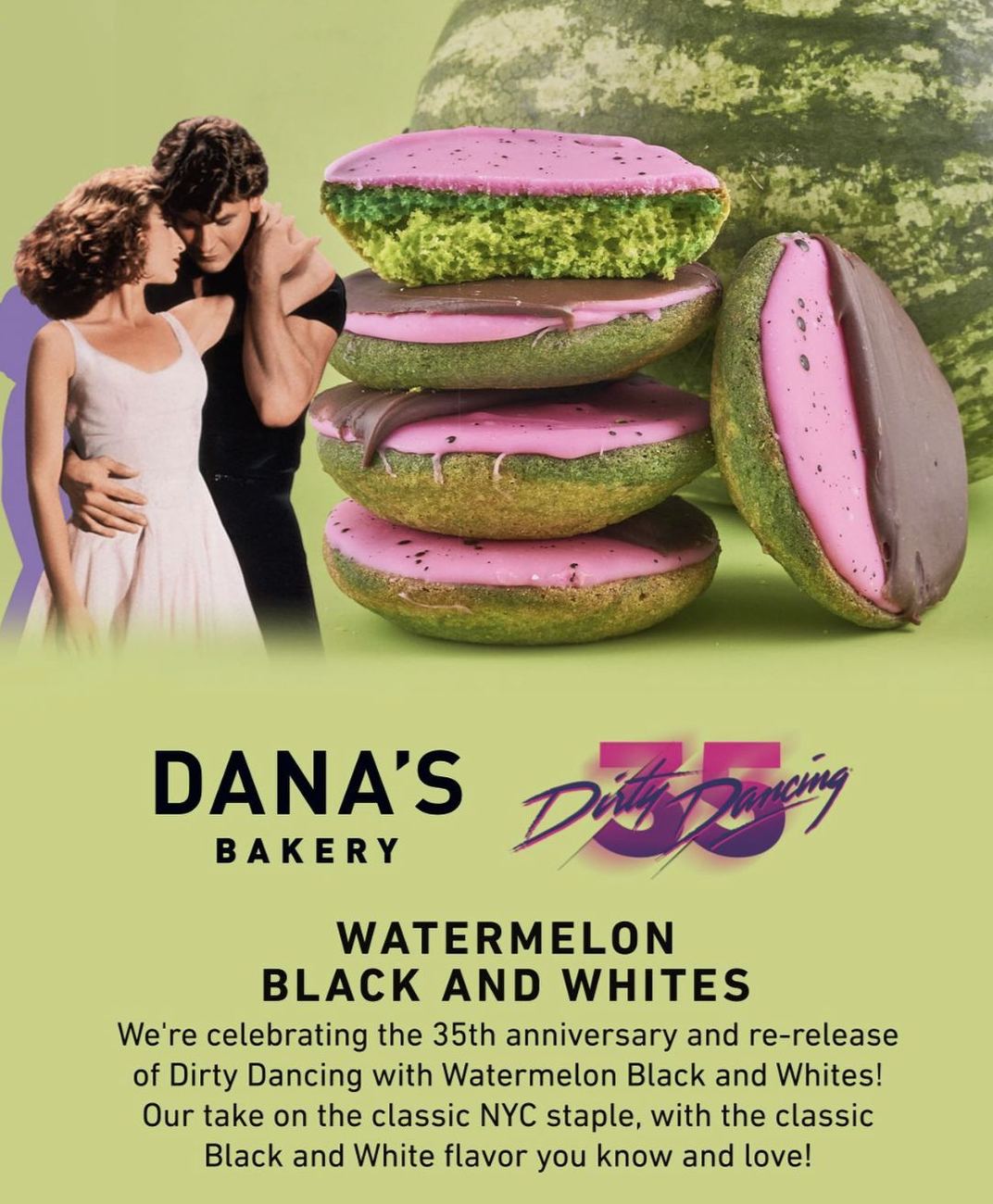 Dirty Dancing watermelon black and white cookies