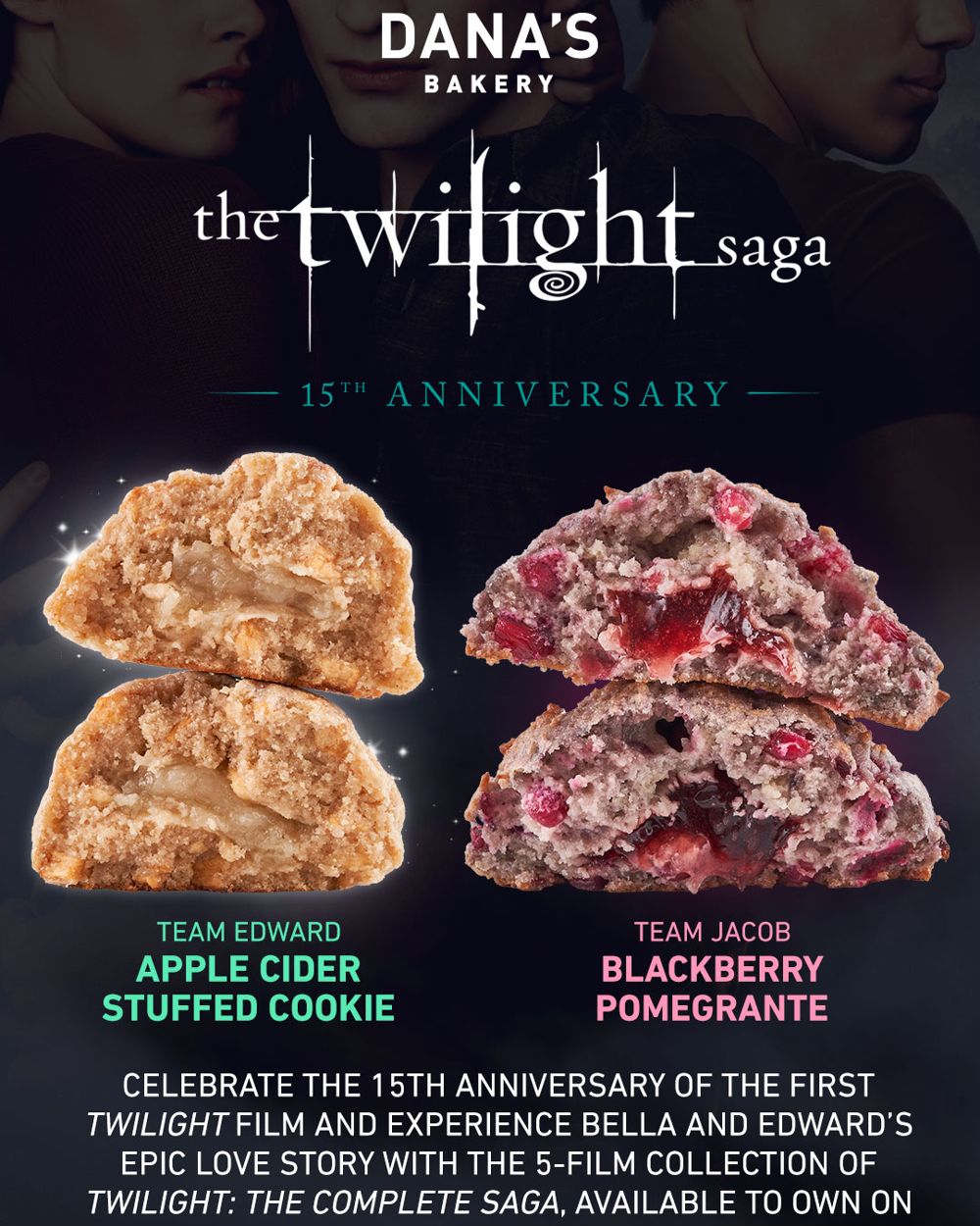 Dana's Bakery x The Twilight Saga 15th anniversary cookies